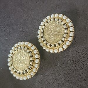 Vintage coin earrings